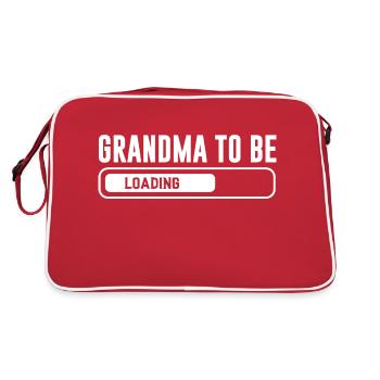 Grandma to be - Loading - Retro Tasche - Rot/Weiß - Hinten