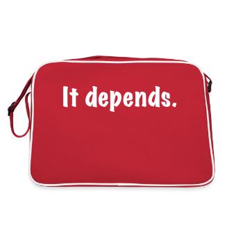It Depends - Retro Tasche - Rot/Weiß - Hinten