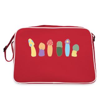 Every Lingam Is Beautiful. Body Positivity. - Retro Bag - red/white - Back