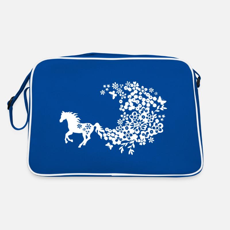 Cheval Fleur Sac Retro
