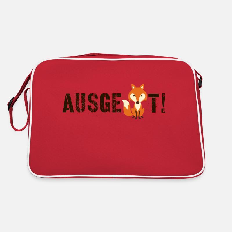 FUCHS - Ausgefuchst - Retro Tasche - Rot/Weiß