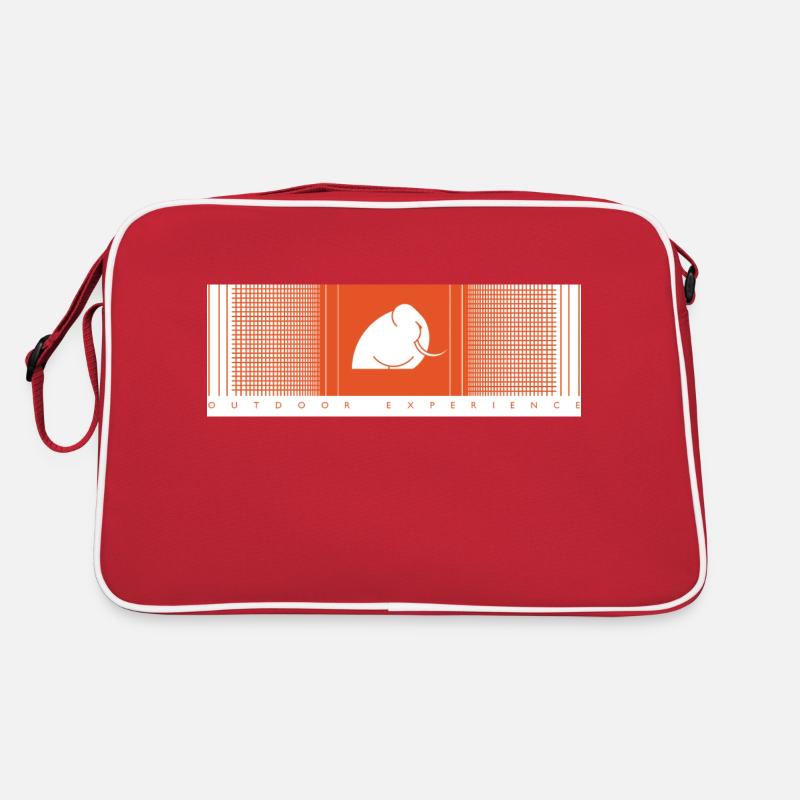 Mamood gradient check pattern orange - Retro Bag - red/white