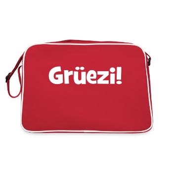 Grüezi - Schweiz - Switzerland - Swiss - Suisse - Retro Bag - red/white - Back