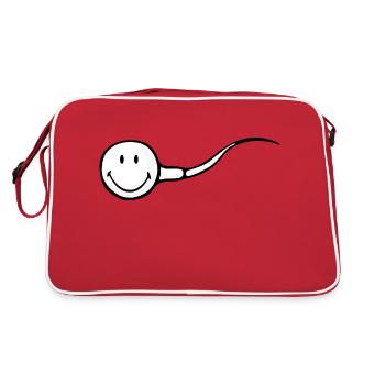 Smiley Sperm - Retro Bag - red/white - Back