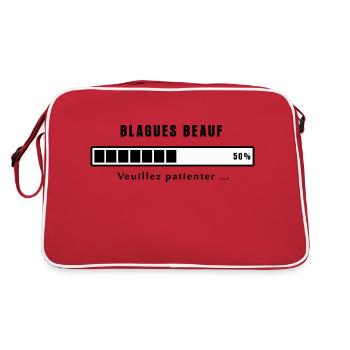 Blagues beauf en cours ! - Sac Retro - rouge/blanc - Dos