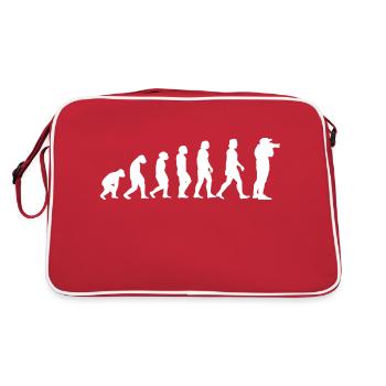 Photographers Evolution Camera Photography funny - Retro Bag - red/white - Back