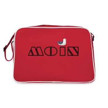 moin moewe 3a - Retro Tasche - Rot/Weiß - Hinten