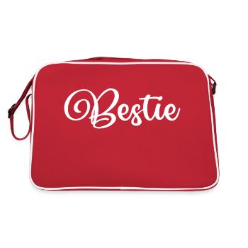 Bête, meilleur ami, amis pour la vie, affection - Sac Retro - rouge/blanc - Dos