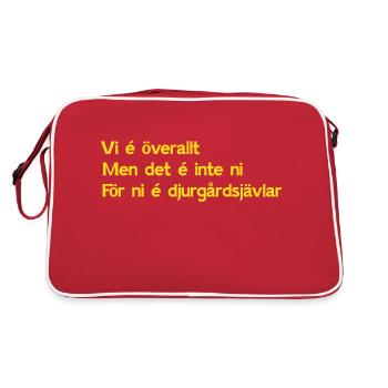 We're everywhere because you're Djurgården bastards - Retro Bag - red/white - Back