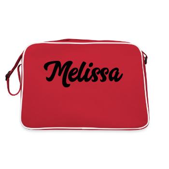 Melissa Custom Text Nom d’anniversaire - Sac Retro - rouge/blanc - Dos