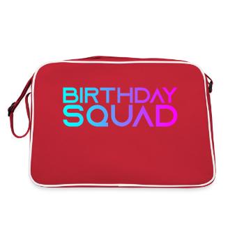 Birthday Squad - Retro Tasche - Rot/Weiß - Hinten