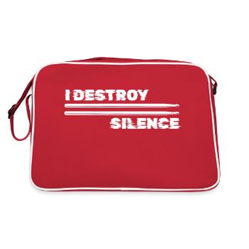 Battery, I destroy the silence - Retro Bag - red/white - Back