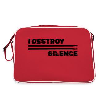 Battery, I destroy the silence - Retro Bag - red/white - Back
