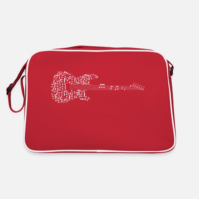 Partitions de guitare - Sac Retro - rouge/blanc