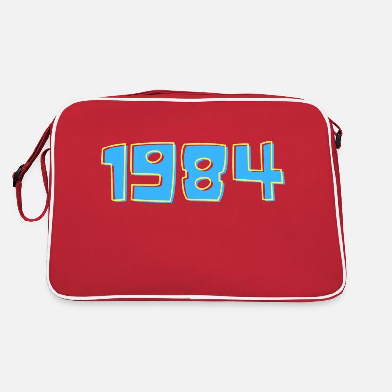 1984 bleu et jaune Sac Retro