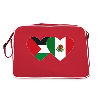 Palestine Mexique Drapeau Coeur - Sac Retro - rouge/blanc - Dos