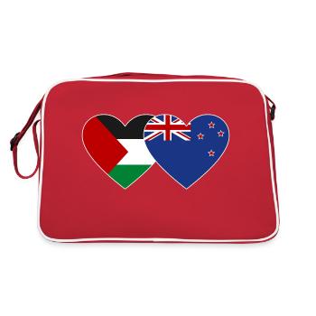 Drapeau de la Palestine et de la Nouvelle-Zélande - Sac Retro - rouge/blanc - Dos