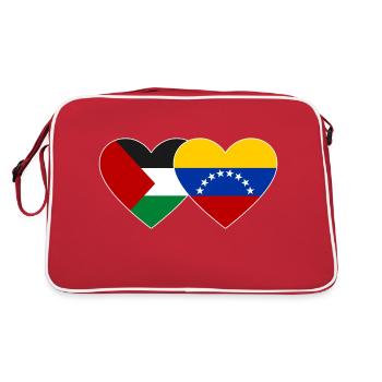 Palestine Venezuela Drapeau Coeur - Sac Retro - rouge/blanc - Dos