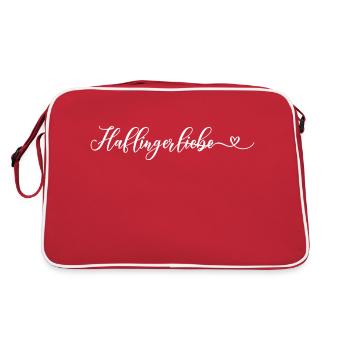Haflingerliebe2 - Retro Tasche - Rot/Weiß - Hinten