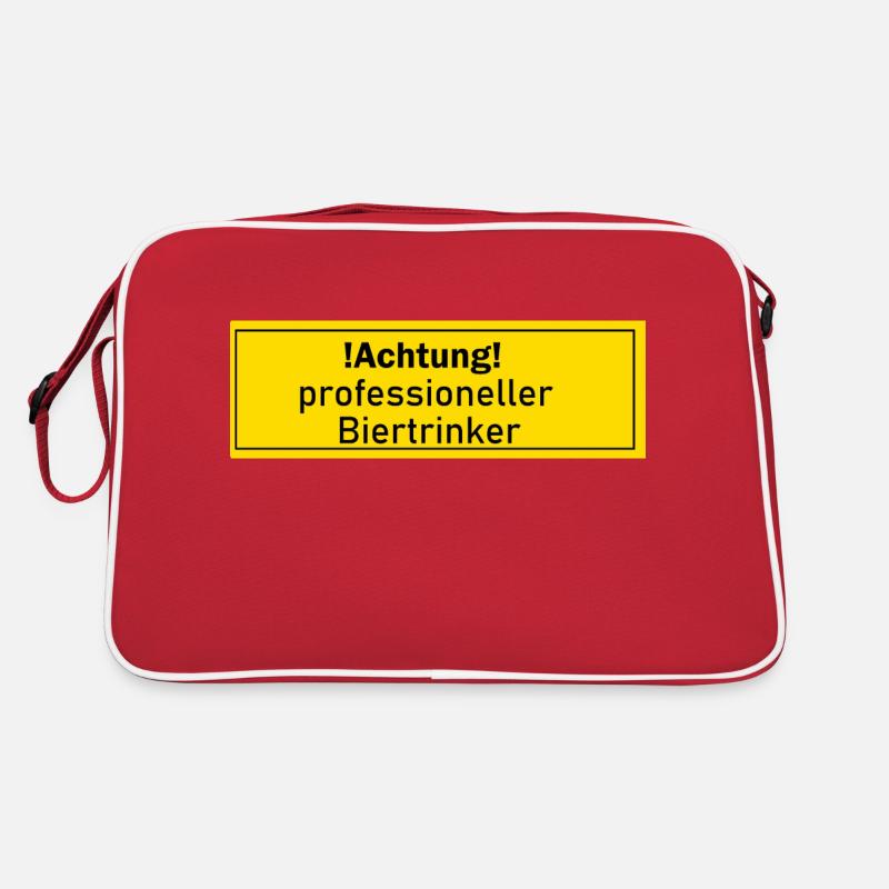 Biertrinker Bier Alkohol Geschenk Geschenkidee Retro Tasche