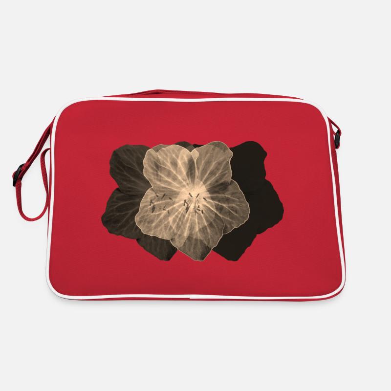 FLOWER POWER - Retro Tasche - Rot/Weiß
