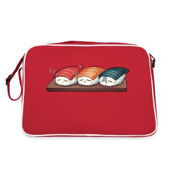 Sushi endormis - Sac Retro - rouge/blanc - Dos