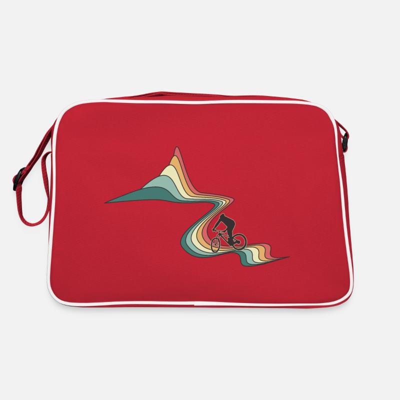 Biken Regenbogenstraße Retro Tasche