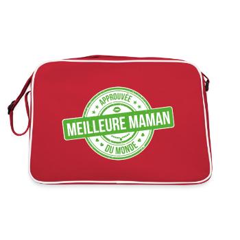 Approuvée Meilleure Maman du Monde - Sac Retro - rouge/blanc - Dos