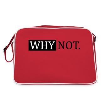 Why Not Sarcastic Saying - Retro Bag - red/white - Back