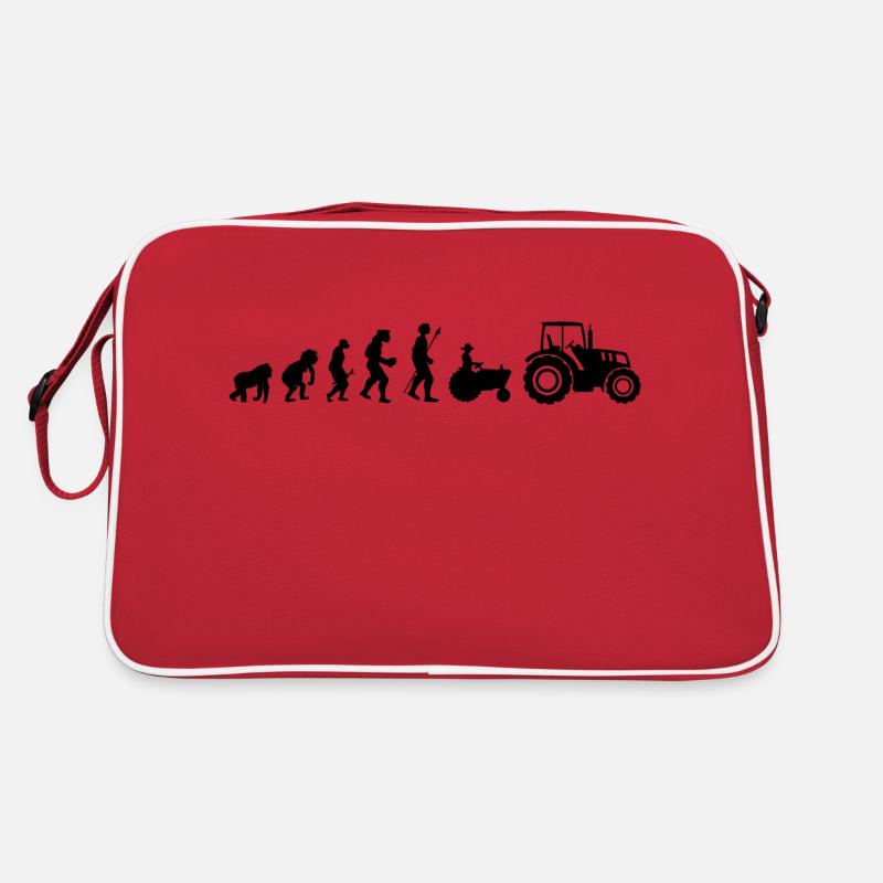 Evolution des Traktors Retro Tasche