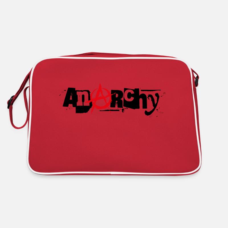 Anarchy - Retro Tasche - Rot/Weiß