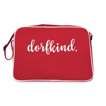 Dorfkind. - Retro Tasche - Rot/Weiß - Hinten
