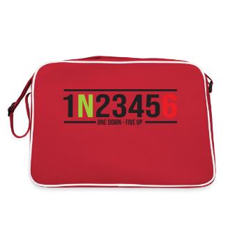 Engrenages de moto 1N23456 One Down-Five Up - Sac Retro - rouge/blanc - Dos