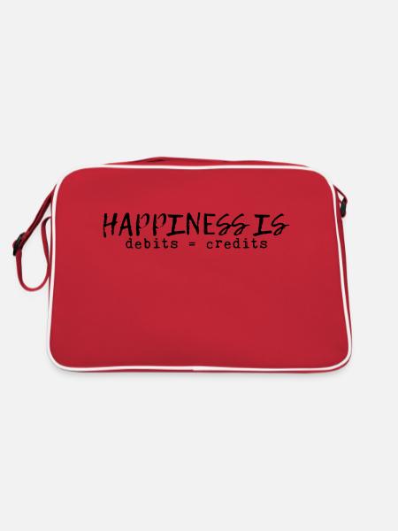 Happiness Is Debits équivaut à des crédits 8 - Sac Retro - rouge/blanc - Dos