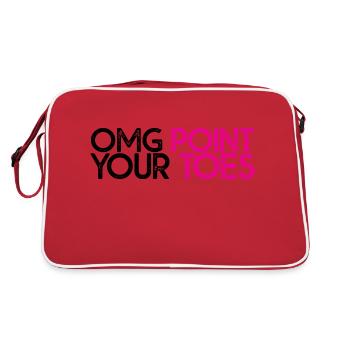Omg Point Your Toes 7 - Retro Bag - red/white - Back