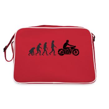 Biker - Human evolution - Retro Bag - red/white - Back