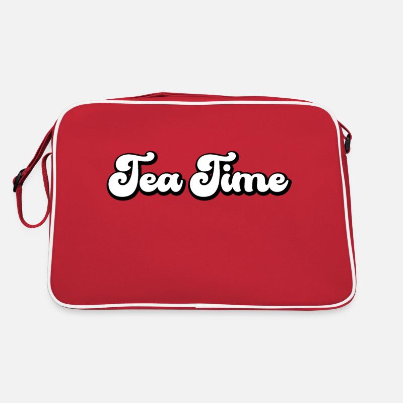 Tea Time Spruch Retro Tasche