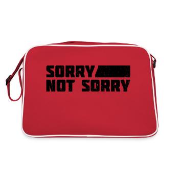 Désolé pas désolé. Design ironique et amusant - Sac Retro - rouge/blanc - Dos