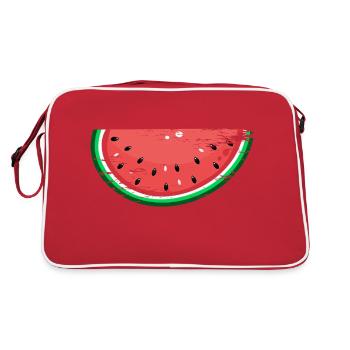 Tranche de conception de pastèque utilisée - Sac Retro - rouge/blanc - Dos