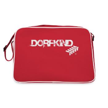 Dorfkind by Aggro Chief (R) weiß - Retro Tasche - Rot/Weiß - Hinten