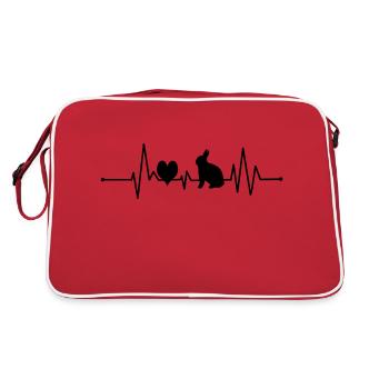Rabbit Lover - the perfect gift for the rabbit fan - Retro Bag - red/white - Back