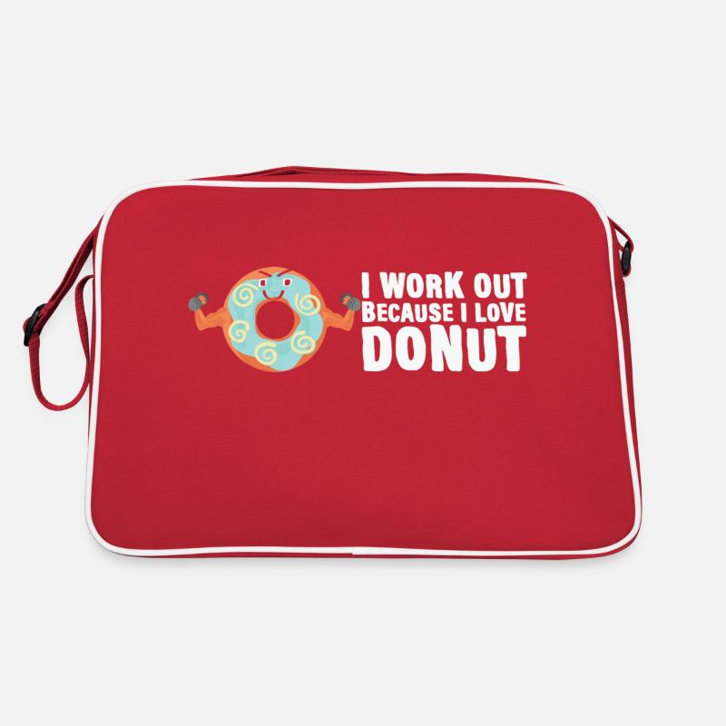 i workout because i love donut Sac Retro