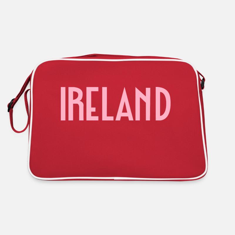 Irland - Retro Tasche - Rot/Weiß