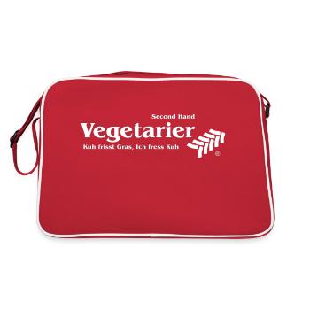 Vegetarier by Aggro Chief - OUT NOW - Retro Tasche - Rot/Weiß - Hinten