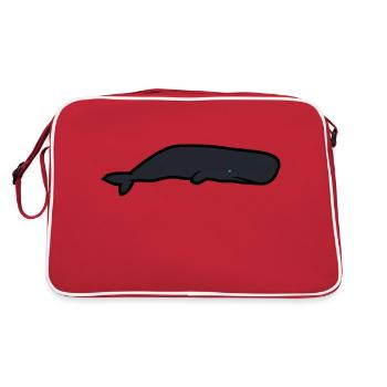 sperm whale - Retro Bag - red/white - Back