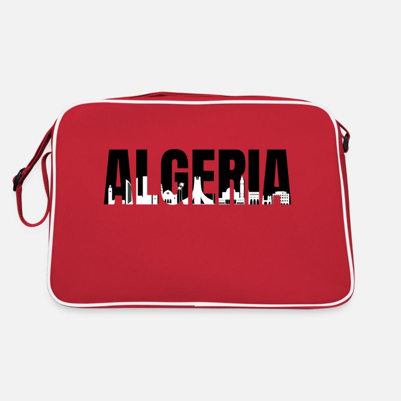 Städte und Denkmäler in Algerien - Retro Tasche - Rot/Weiß