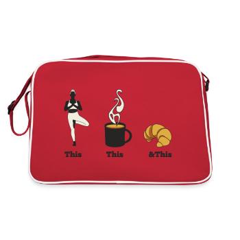 Yoga & Café & Croissant - Sac Retro - rouge/blanc - Dos