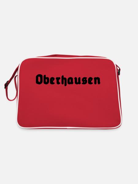 Oberhausen - Retro Tasche - Rot/Weiß - Hinten