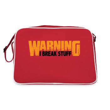 Attention je casse des trucs 8 - Sac Retro - rouge/blanc - Dos