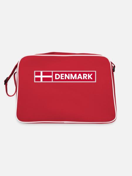 Denmark National Flag - Retro Bag - red/white - Back